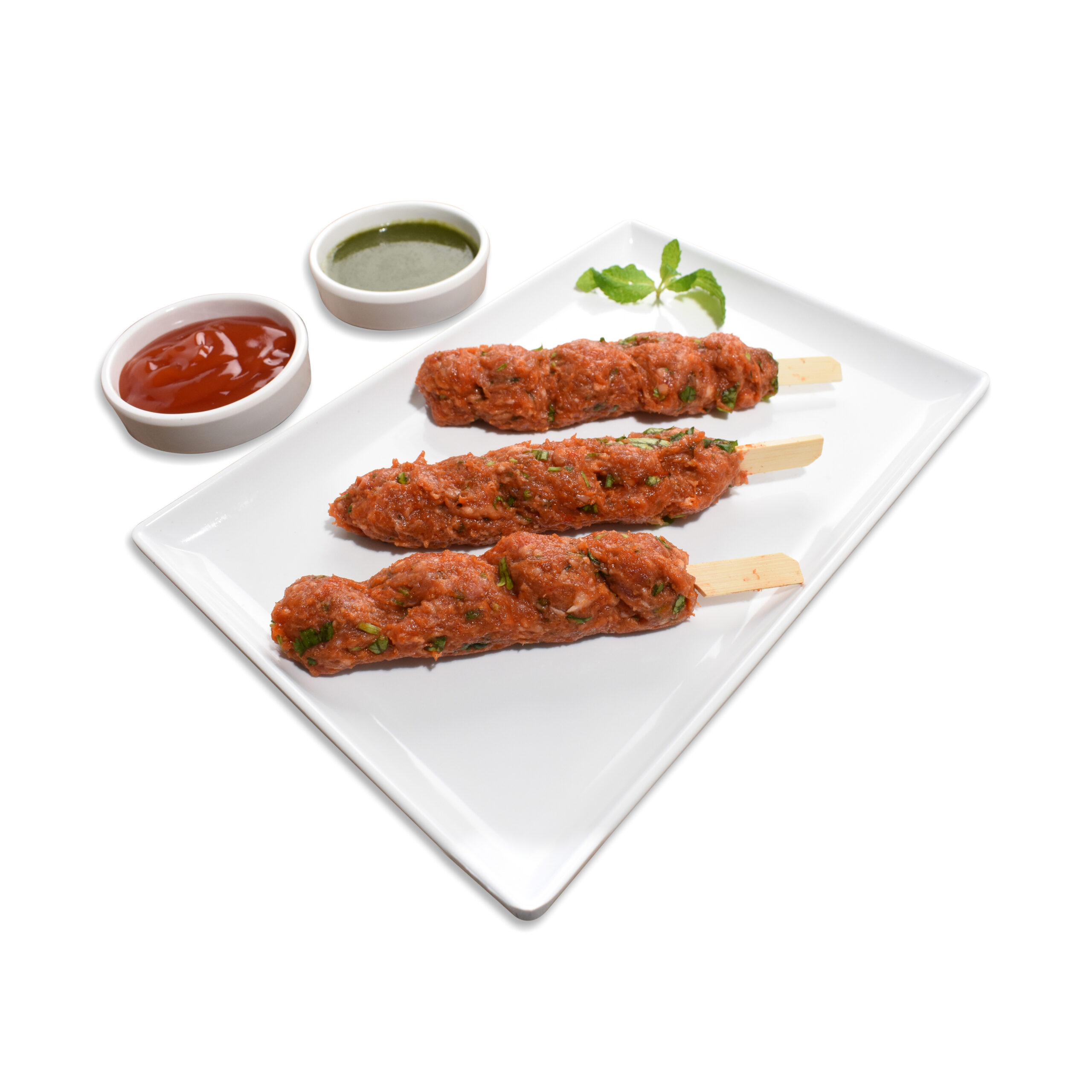 FreshMuttonKebabSkewersReadytogrill150g1st.jpg Fresh Mutton Kebab Skewers 3 pcs/150 g (Ready to Grill) - Image 1