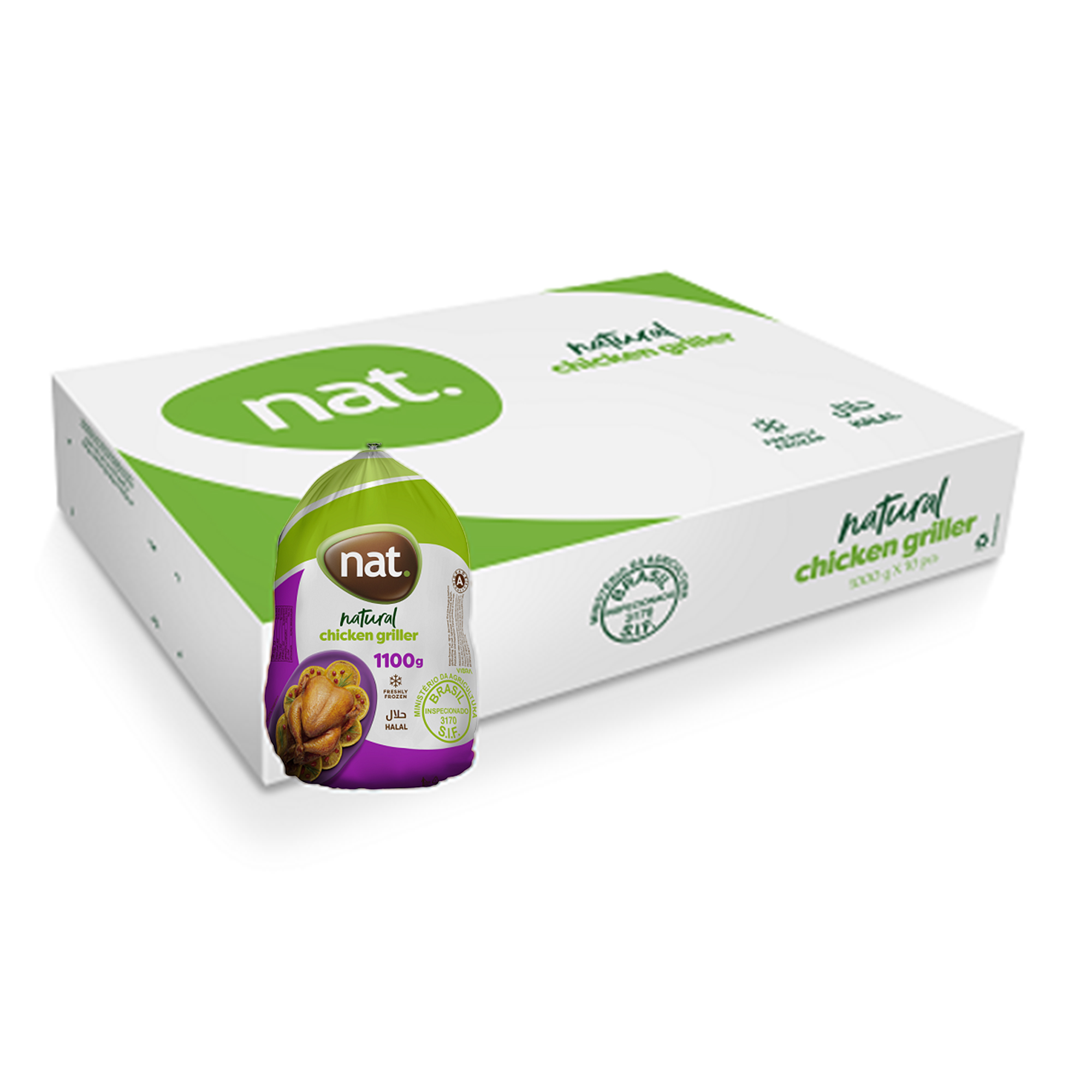 ChickenWhole1100gCarton.jpg Nat Chicken Whole (10x1100g) Frozen - Image 1