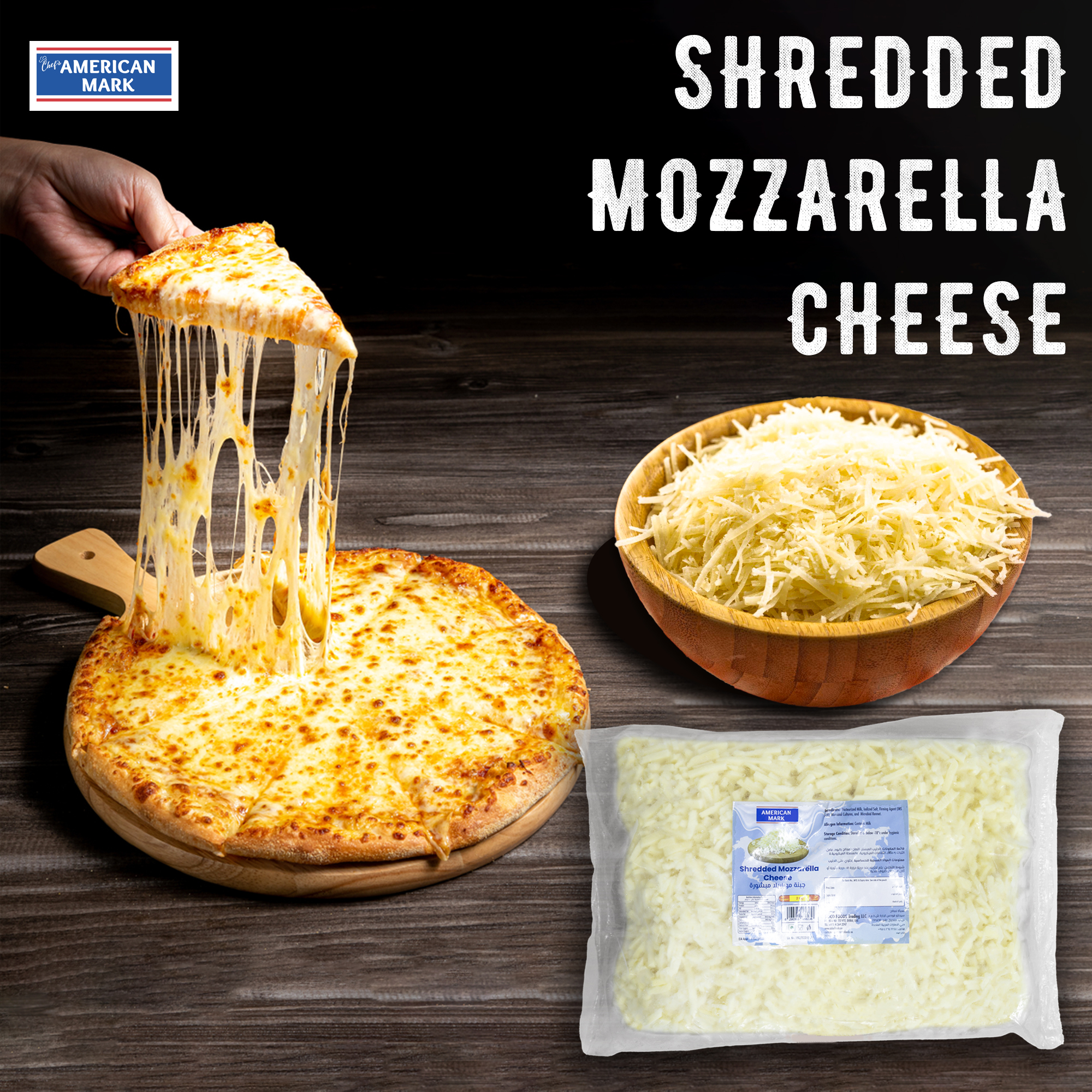 ShreddedMozzarellaCheese28from20post29.jpg Shredded Mozzarella Cheese 2 kg - 100% Dairy | American Mark - Image 1
