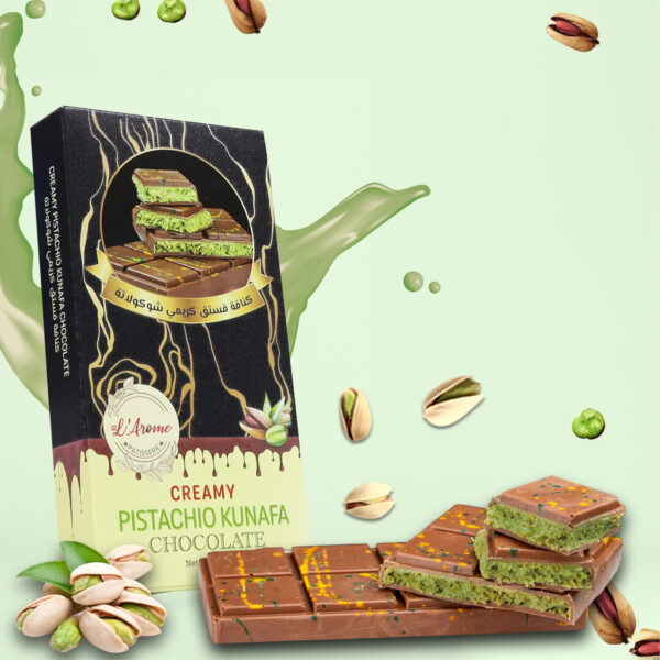 Pistachio Kunafa Chocolate Bar 220g | Dubai Chocolate
