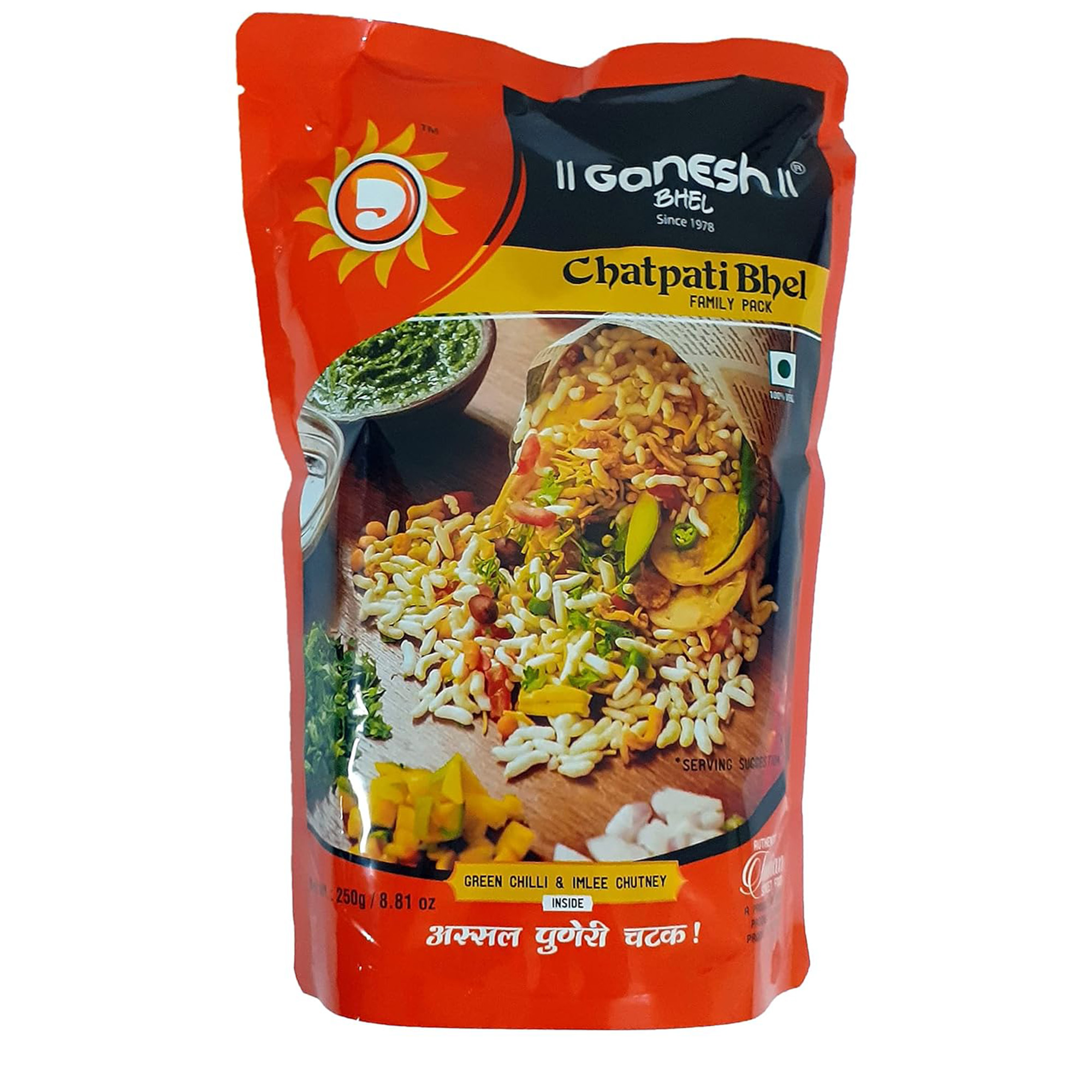 ChatpatiBhel.jpg Ganesh Bhel Chatpati Bhel Family Pack 300g - Image 1