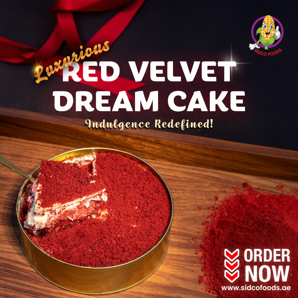 Red Velvet White Chocolate Dream Cake (500-600g) - Image 4