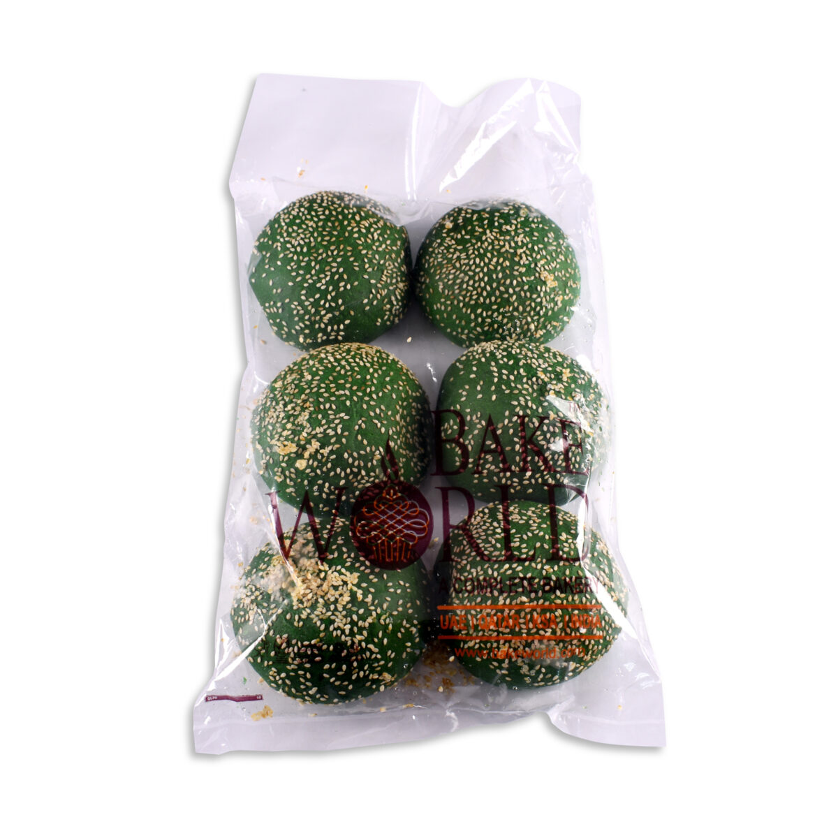 Green Burger Bun Sesame 6pcs (480g) - Image 3