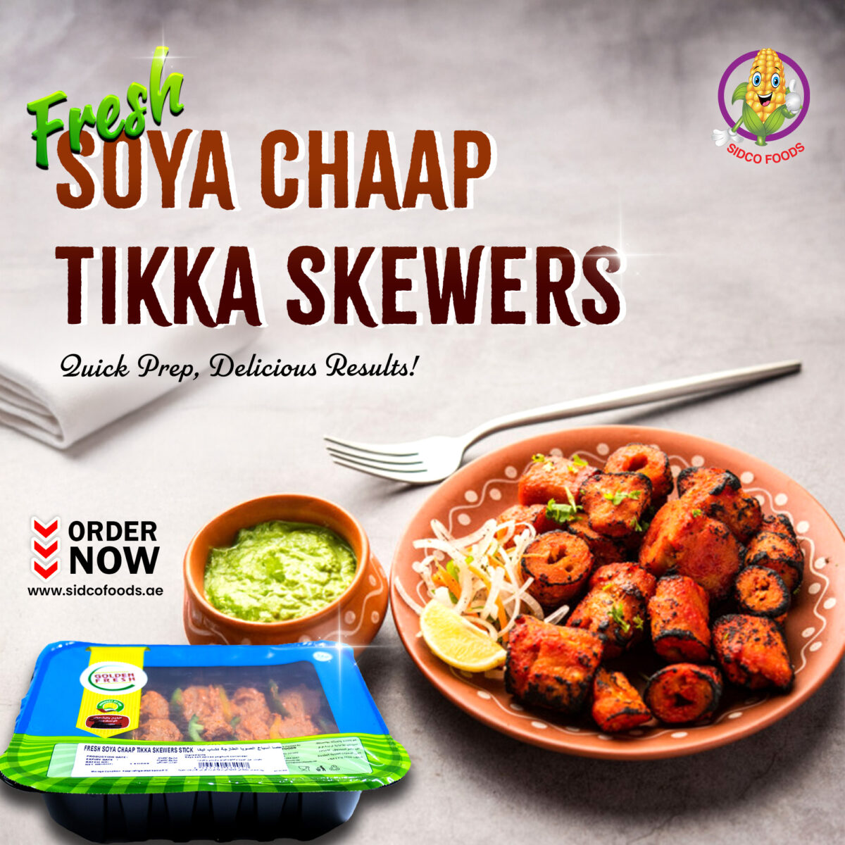 Fresh Soya Chaap Tikka 3 skewer - Image 5