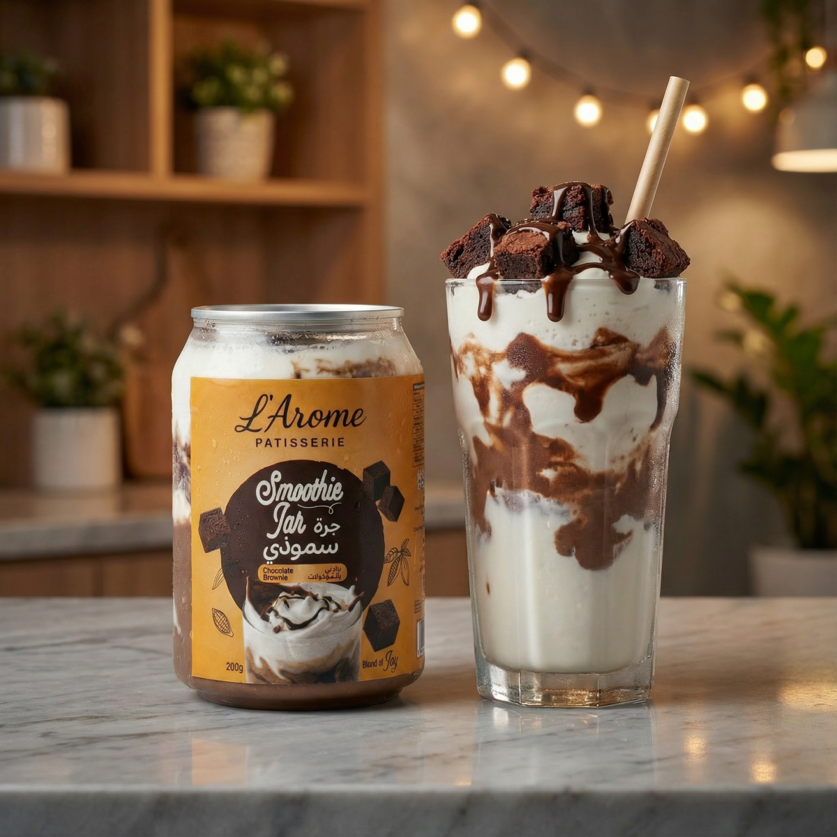 Chocolate Brownie Smoothie Jar (200g) - L'Arome Patisserie - Image 2